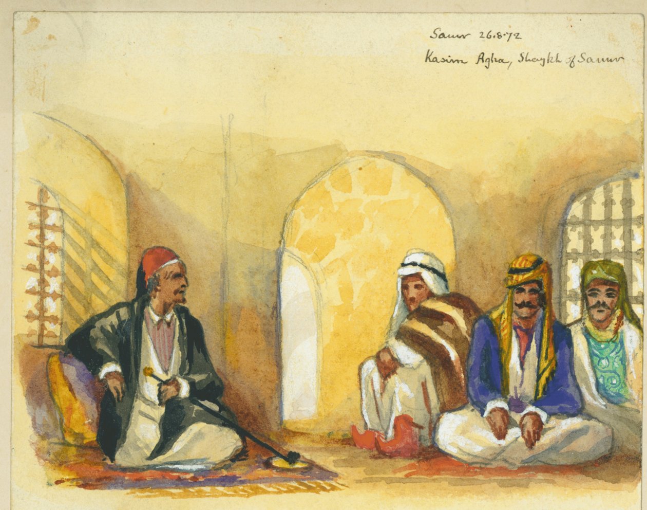 Samur, 1872 (wc und blyant på papir) (se også 316773) af Claude Conder