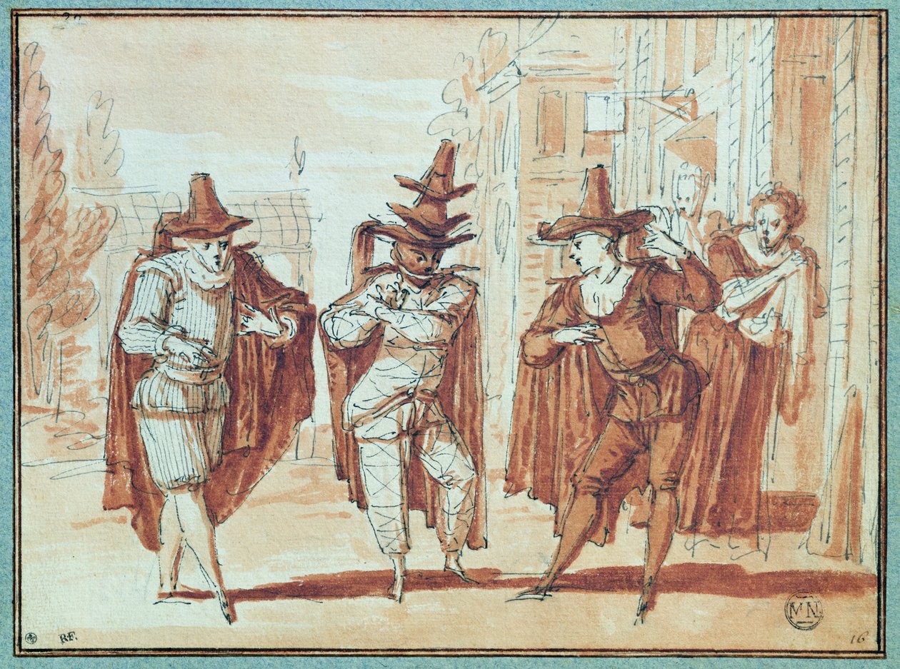 Teaterscene af Claude Gillot