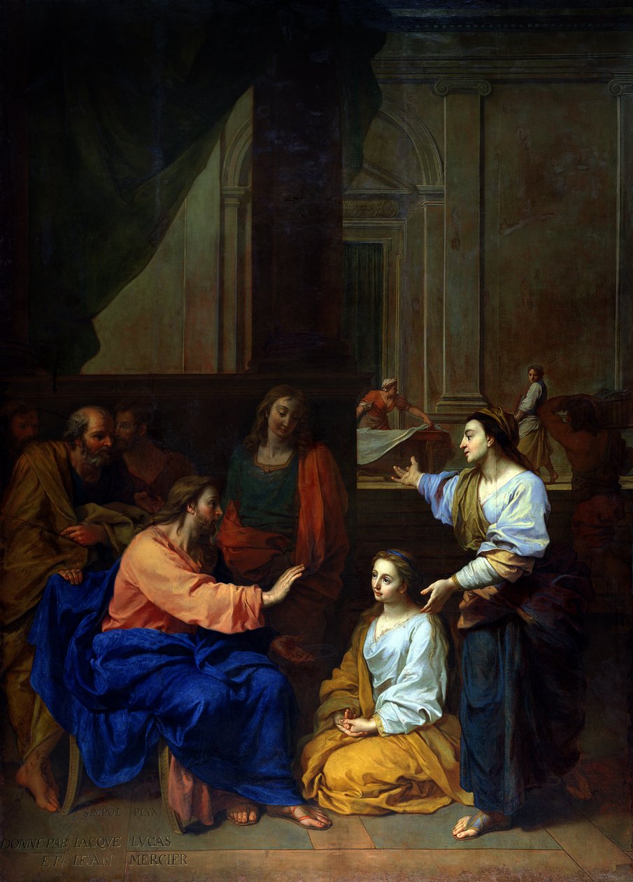 Kristus med Martha og Maria af Claude II Saint Paul