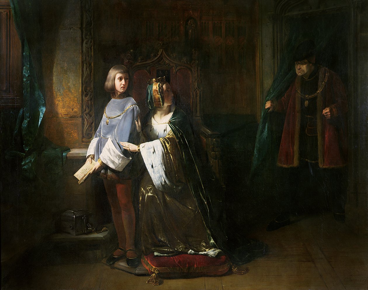 Ludvig XI af Frankrig overraskede dronningen, der instruerede Dauphinen i modstrid med hans vilje af Claude Jacquand