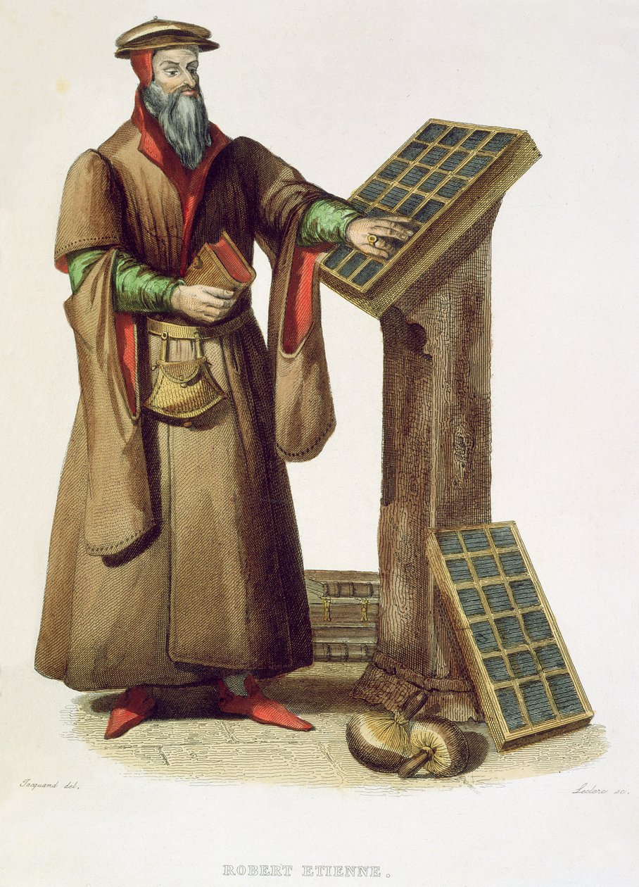 Robert Estienne, 1841 (farvegravering) af Claude Jacquand