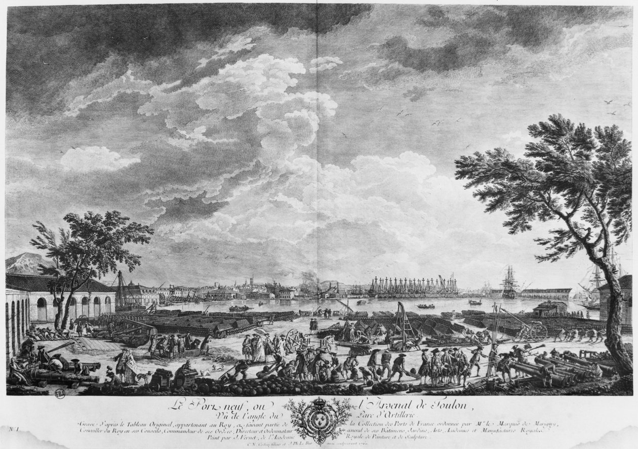 New Port and Arsenal of Toulon, set fra artilleridepotet, serie af 