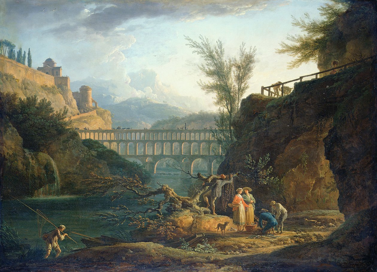 Middag, 1760 af Claude Joseph Vernet