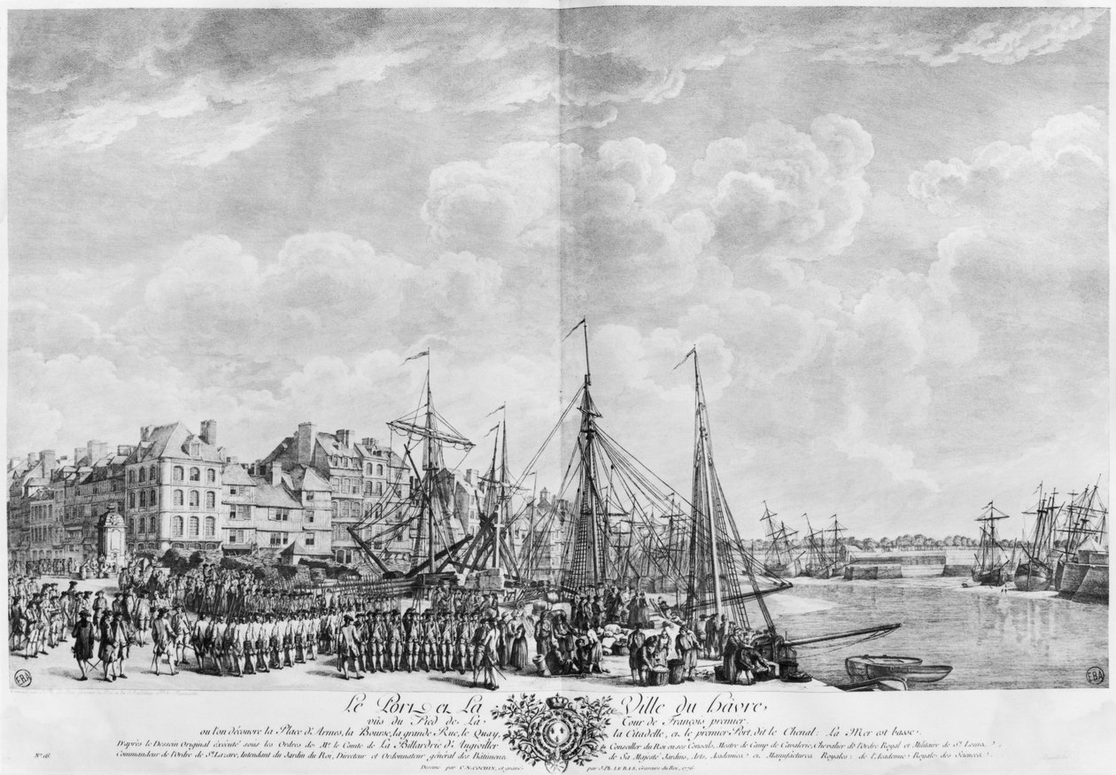 Havn og by i Le Havre, set fra Francois I