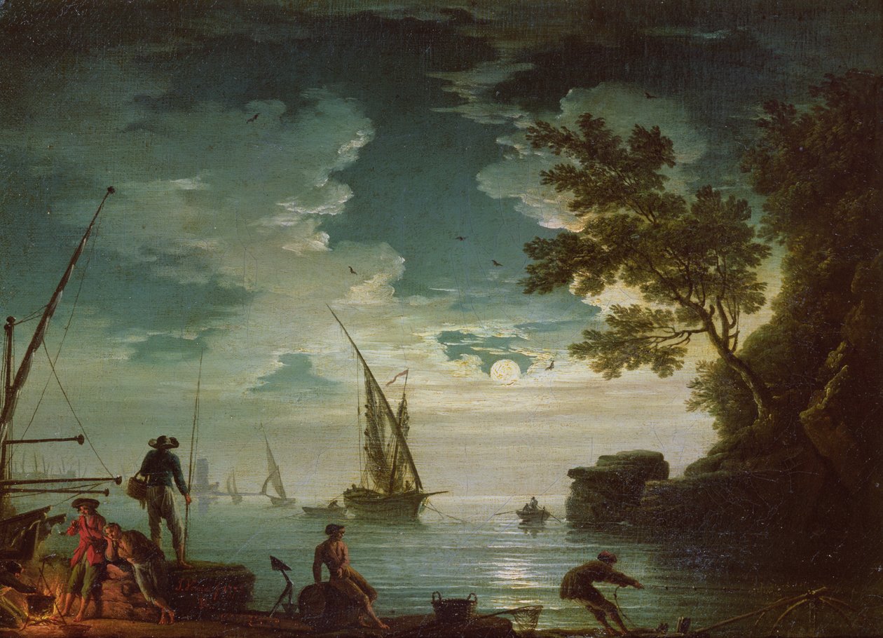 Havlandskab, måneskin, 1772 af Claude Joseph Vernet