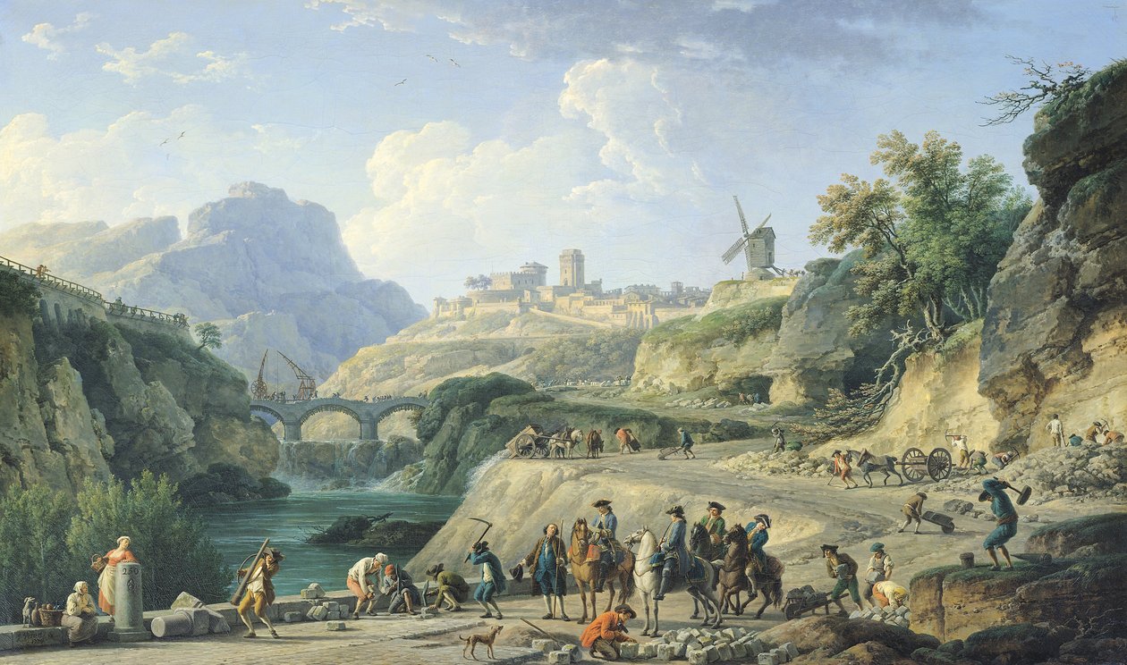 The Construction of a Road, 1774 (se også 695016) af Claude Joseph Vernet