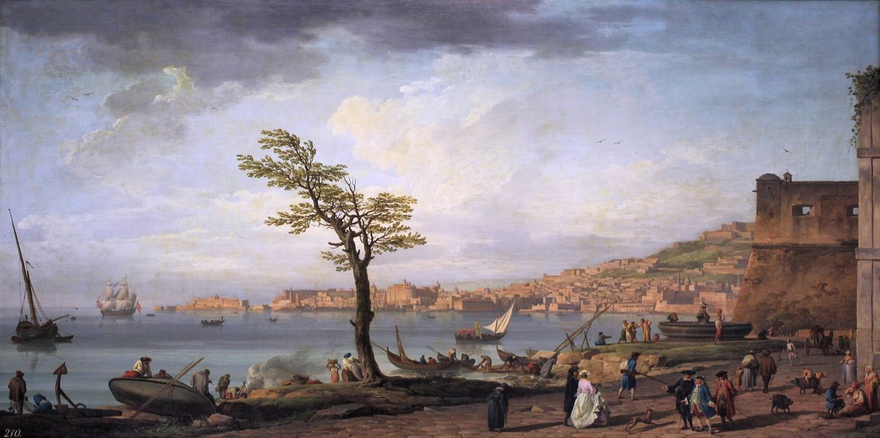 Udsigt over Napolibugten af Claude Joseph Vernet