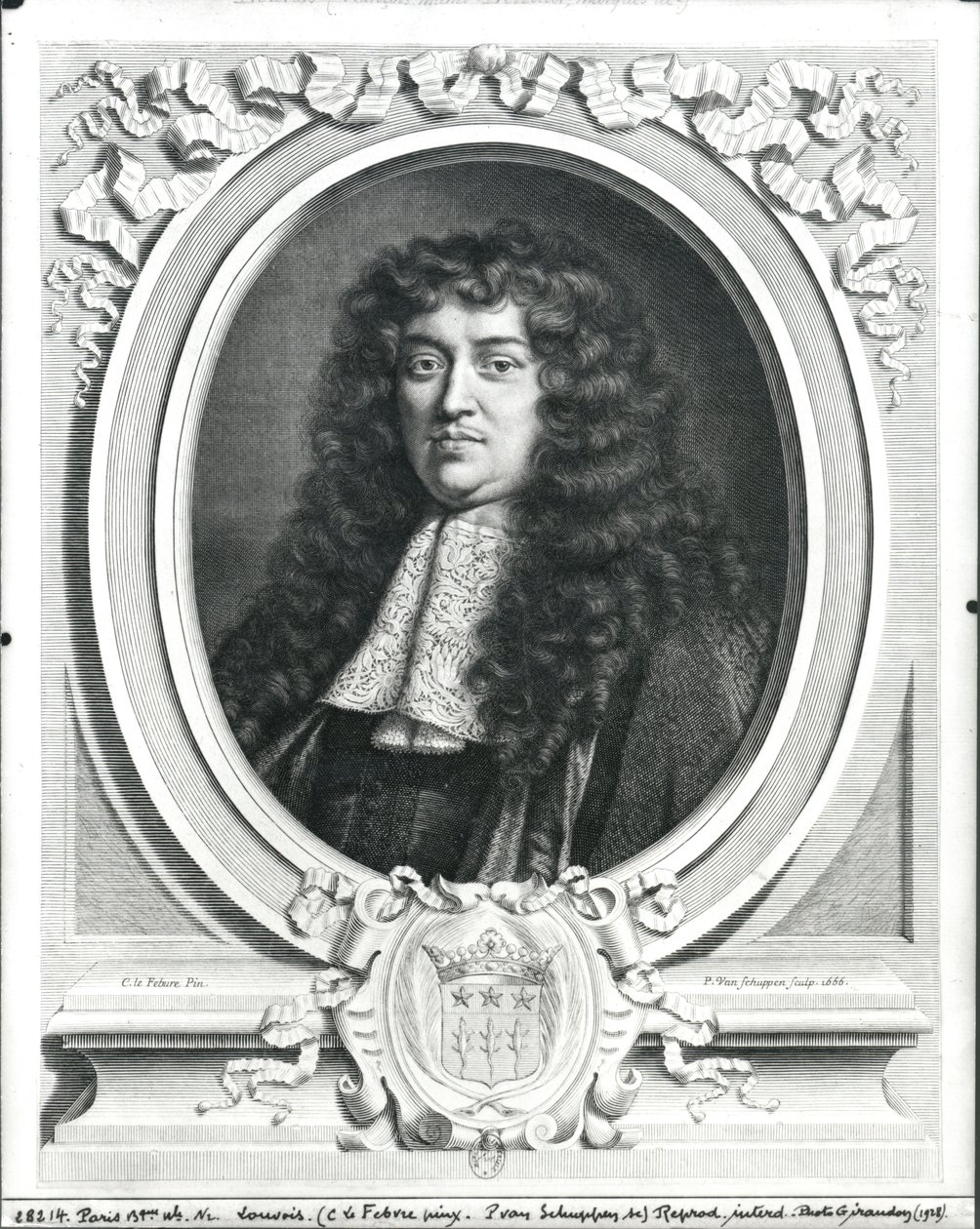 Francois-Michel Le Tellier (1643-1715) Markis af Louvois, graveret af Jacques van Schuppen, 1666 af Claude Lefebvre