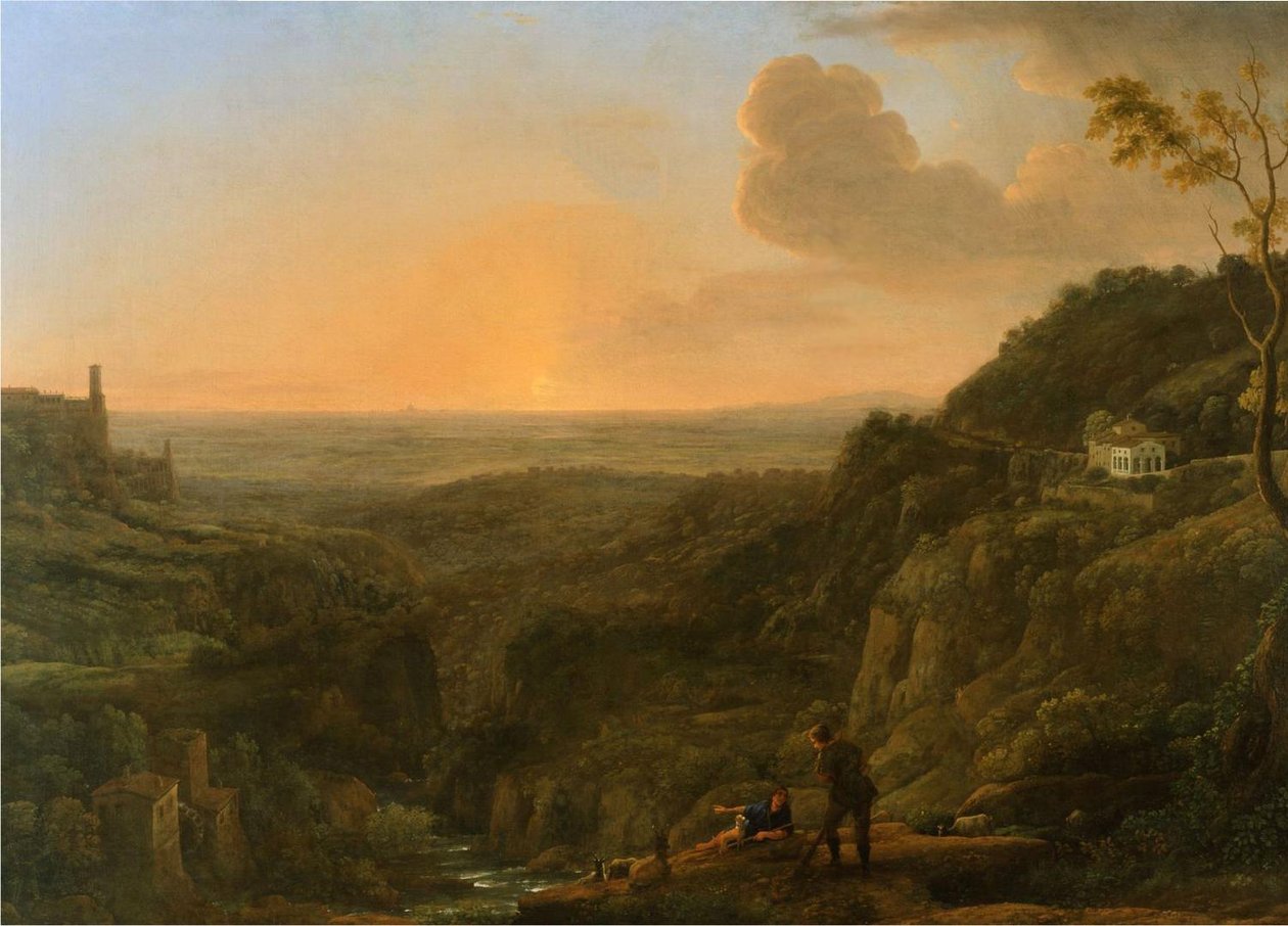 En udsigt over den romerske Campagna fra Tivoli af Claude Lorrain