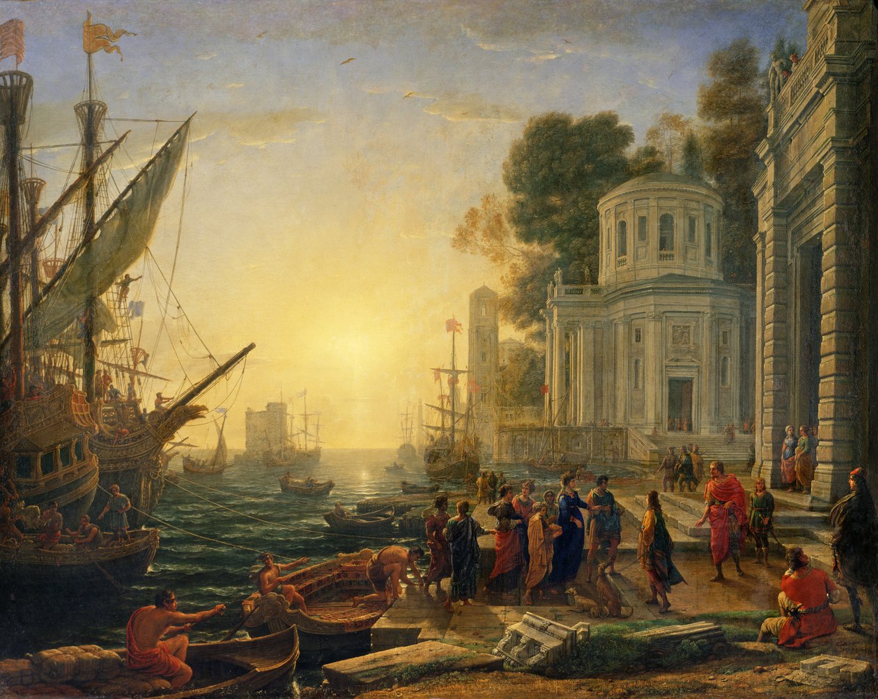 Cleopatra går i land ved Tarsus, 1642 af Claude Lorrain