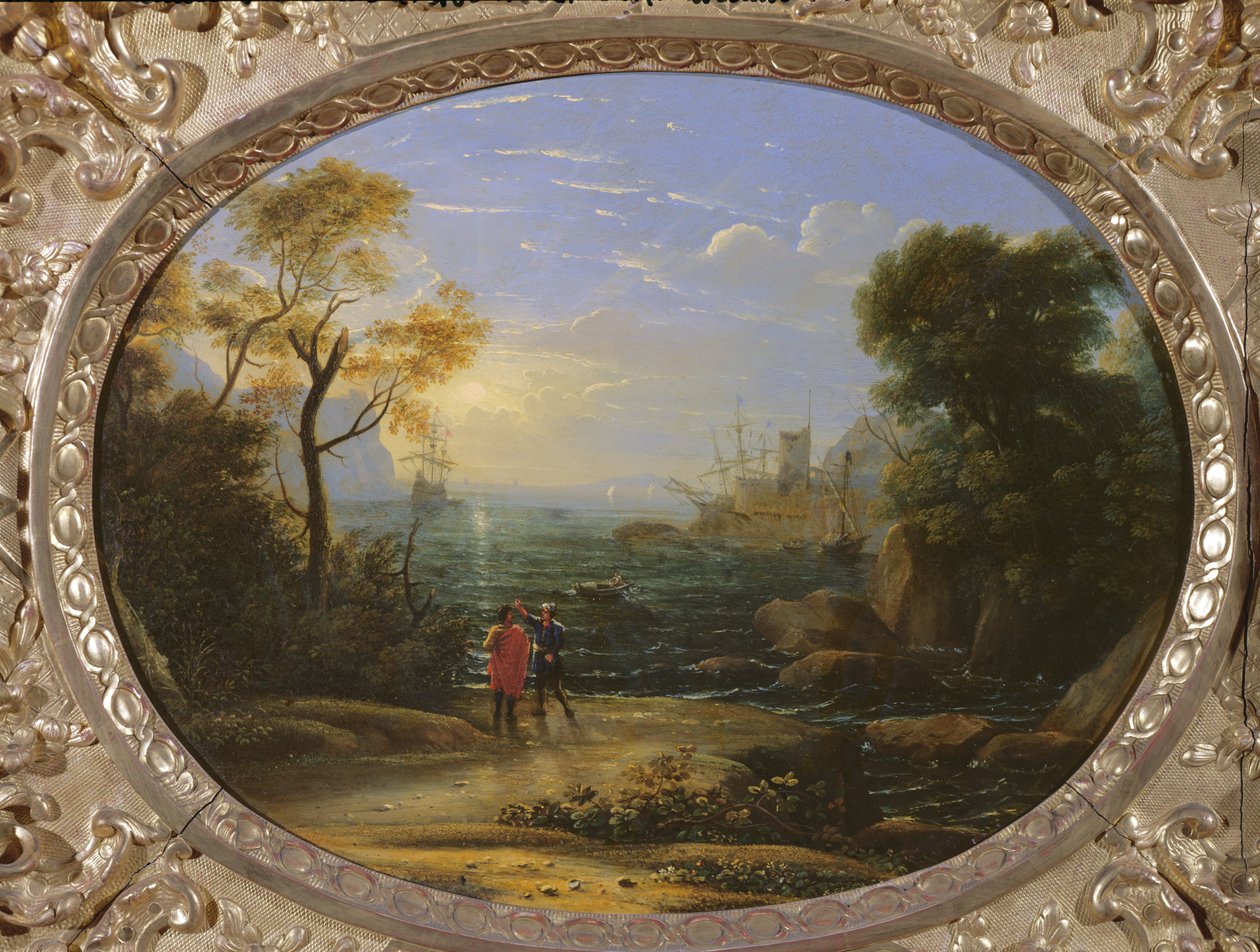 Kystlandskab ved solnedgang af Claude Lorrain