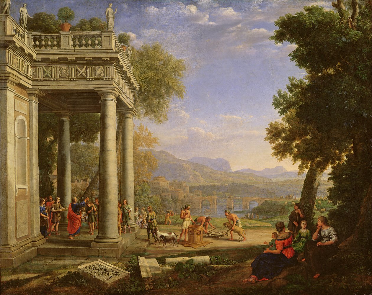 David bliver indviet til konge af Samuel af Claude Lorrain
