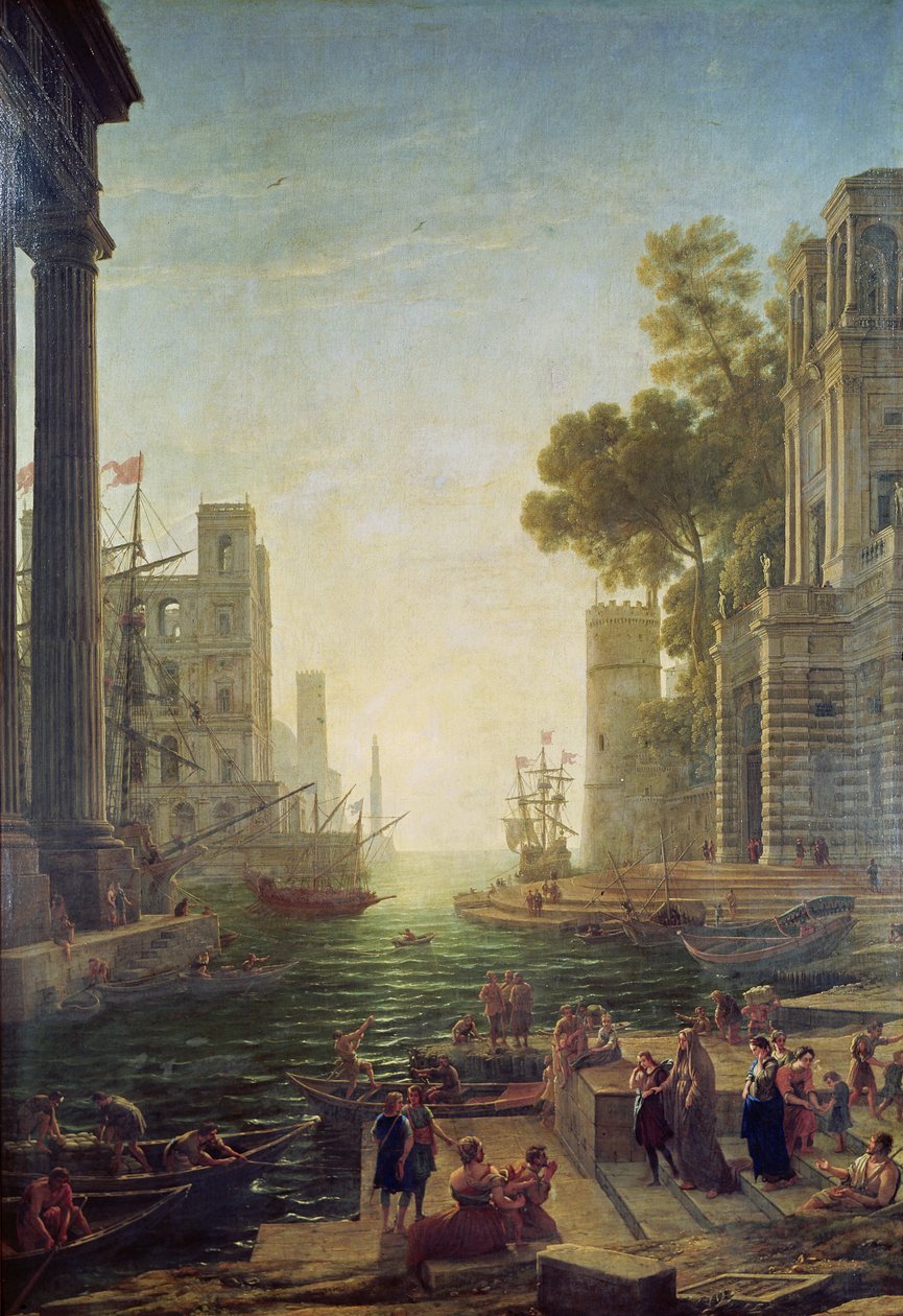 Indskibning af St. Paul ved Ostia af Claude Lorrain