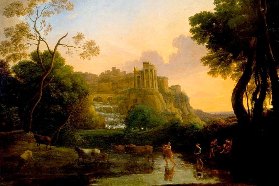 Ideel udsigt over Tivoli af Claude Lorrain