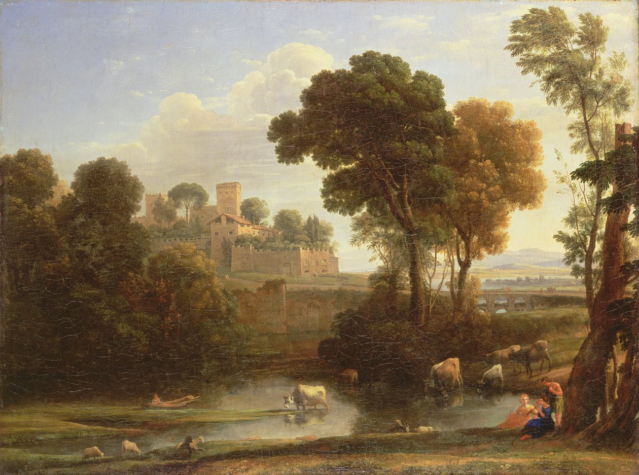 Italiensk Landskab, 1648 af Claude Lorrain