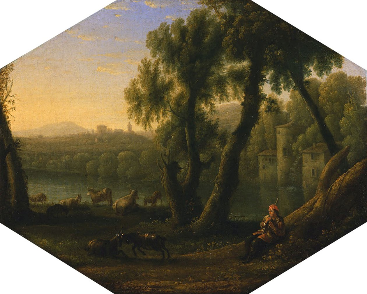 Italiensk Landskab, ca. 1636 af Claude Lorrain