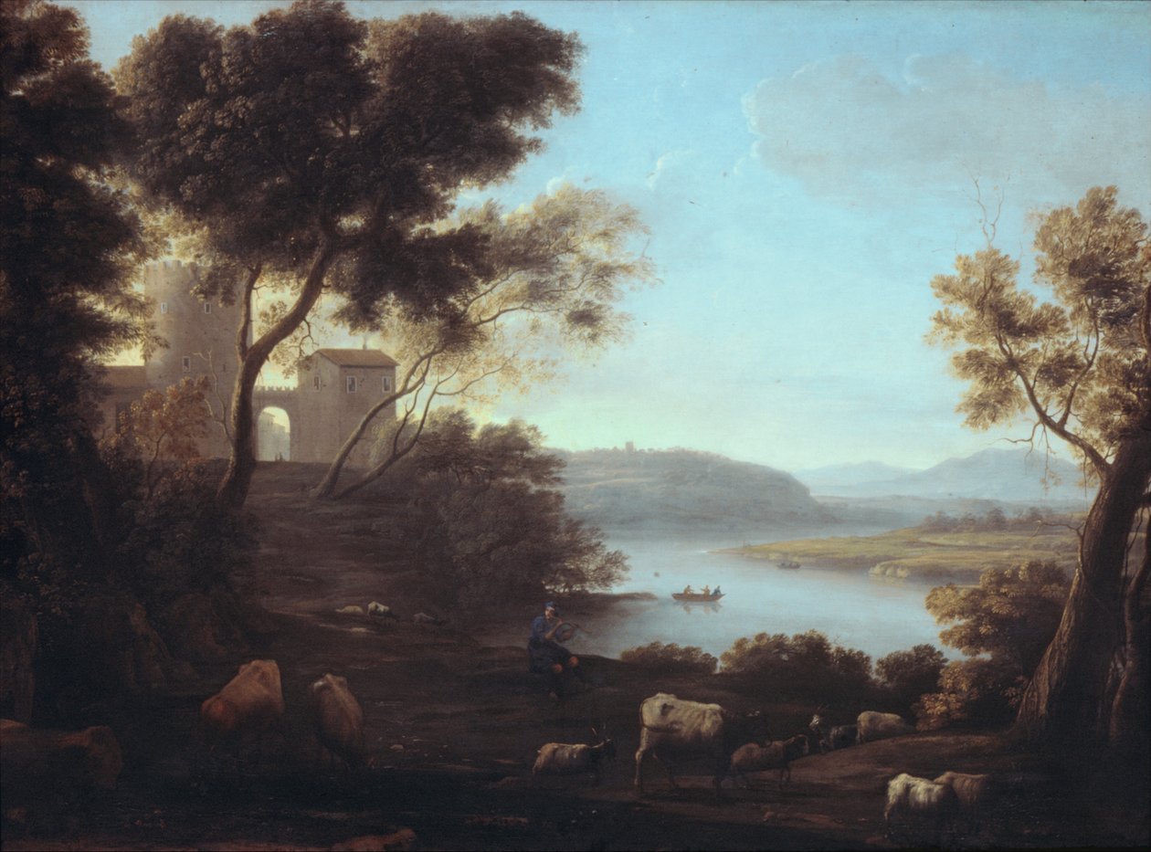Det romerske landskab af Claude Lorrain
