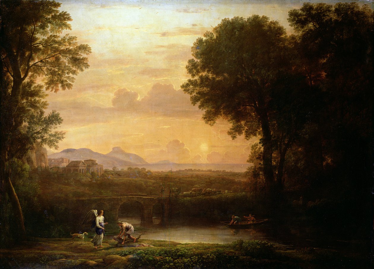 Landskab i skumringen af Claude Lorrain