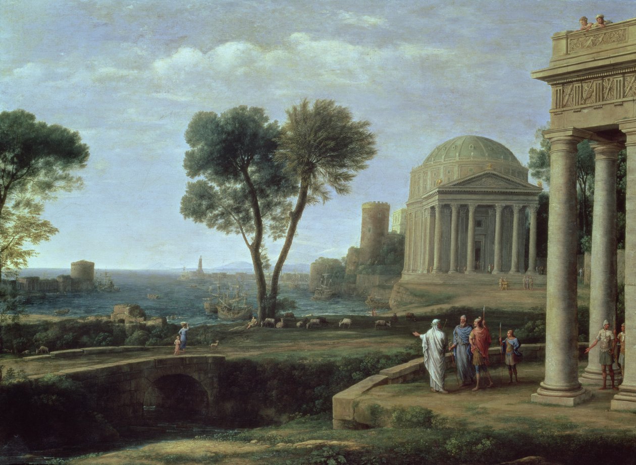 Landskab med Æneas ved Delos, 1672 af Claude Lorrain