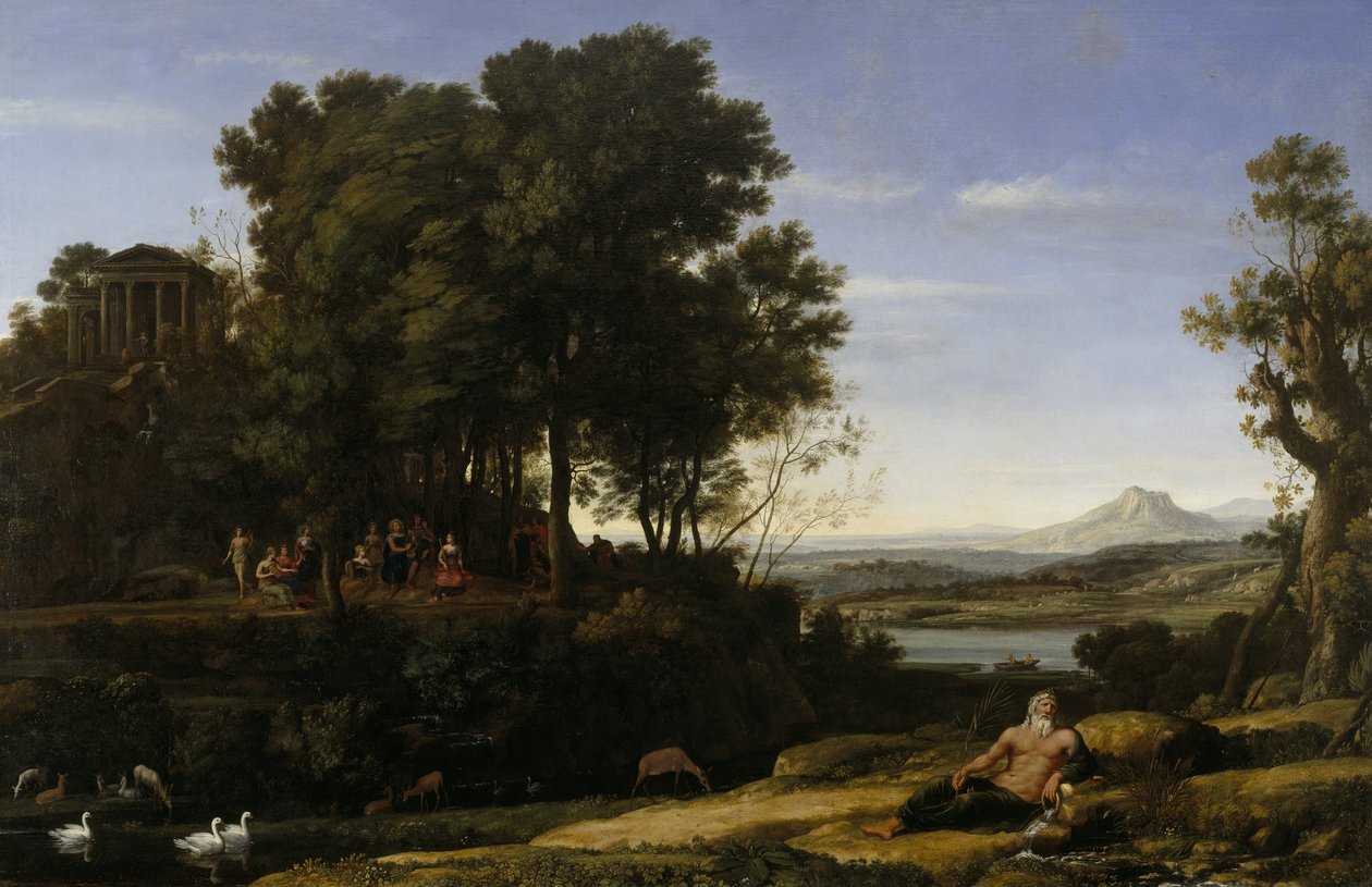 Landskab med Apollo og muserne af Claude Lorrain