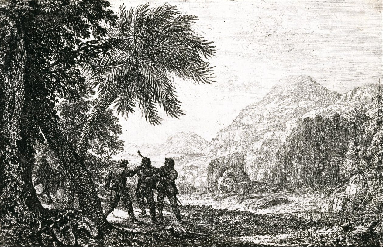 Landskab med Brigands af Claude Lorrain