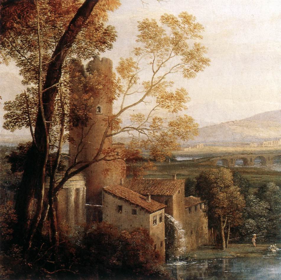 Landskab med dansende figurer af Claude Lorrain