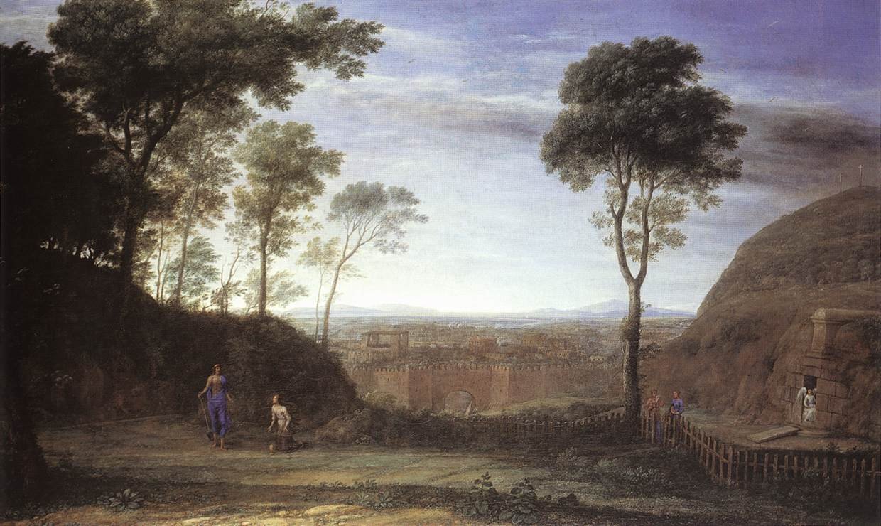 Landskab med Noli Me Tangere Scene af Claude Lorrain