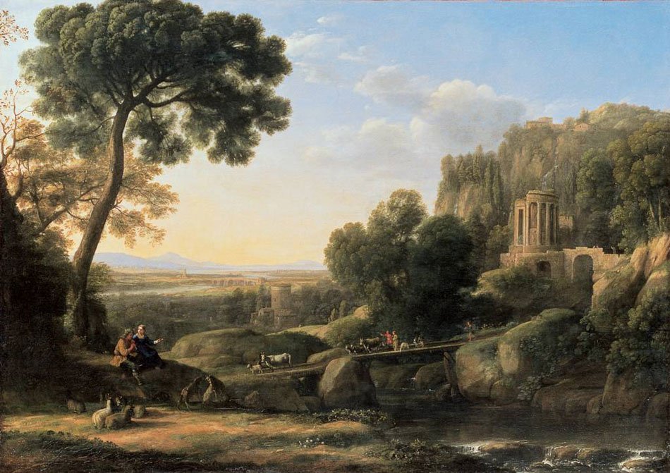Landskab med hyrder af Claude Lorrain