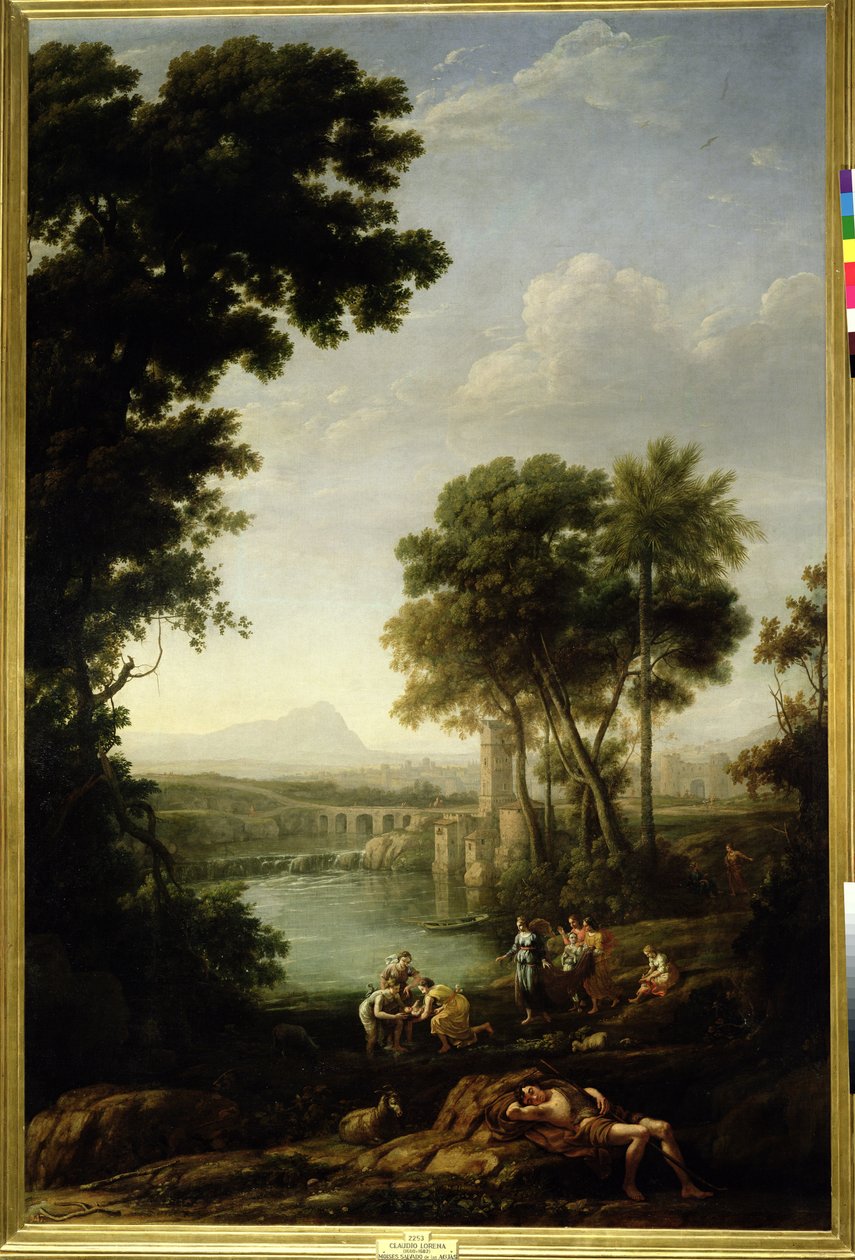 Landskab med Moses-fund af Claude Lorrain