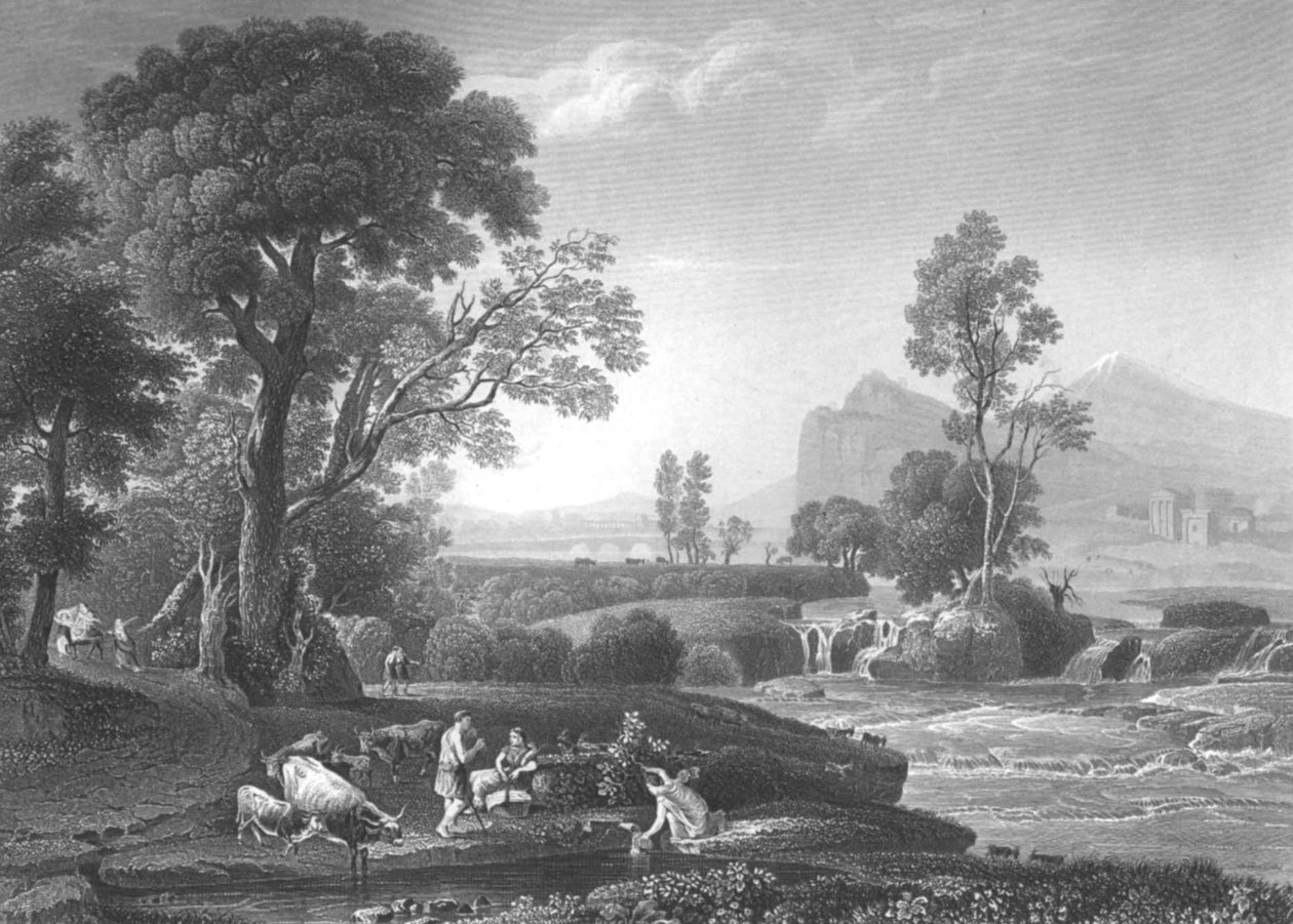 Landskab med flyvningen til Egypten af Claude Lorrain