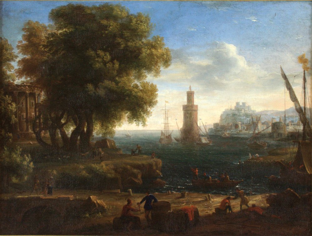 Landskab af en havn af Claude Lorrain