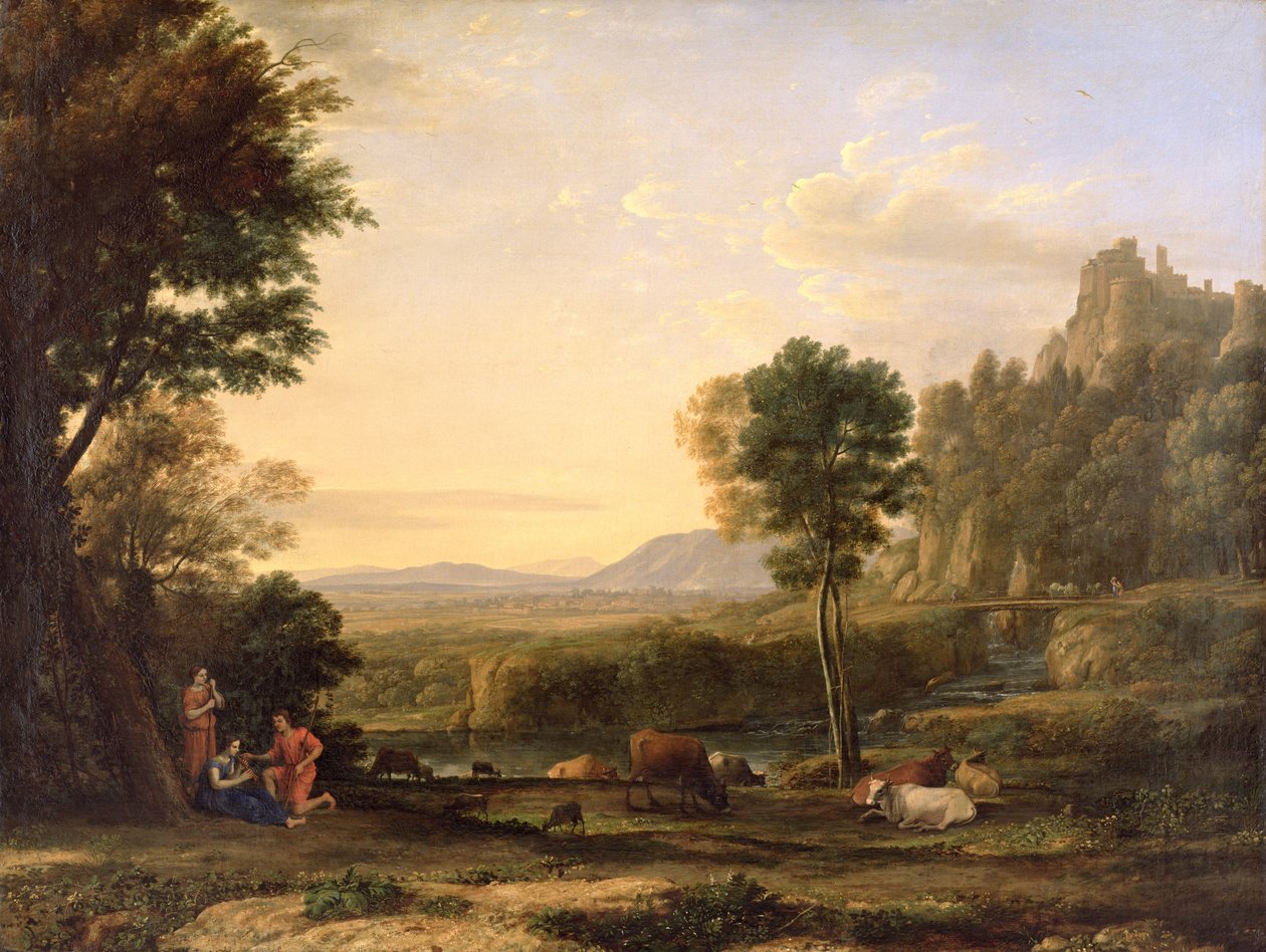 Pastoralt landskab, 1645 af Claude Lorrain