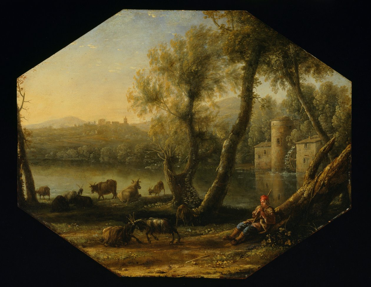 Pastoralt landskab af Claude Lorrain