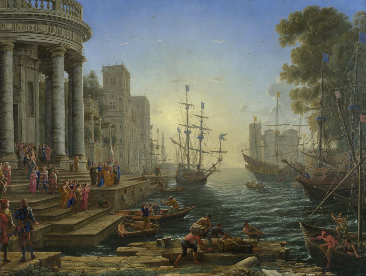 Havn med indskibning af St. Ursula af Claude Lorrain
