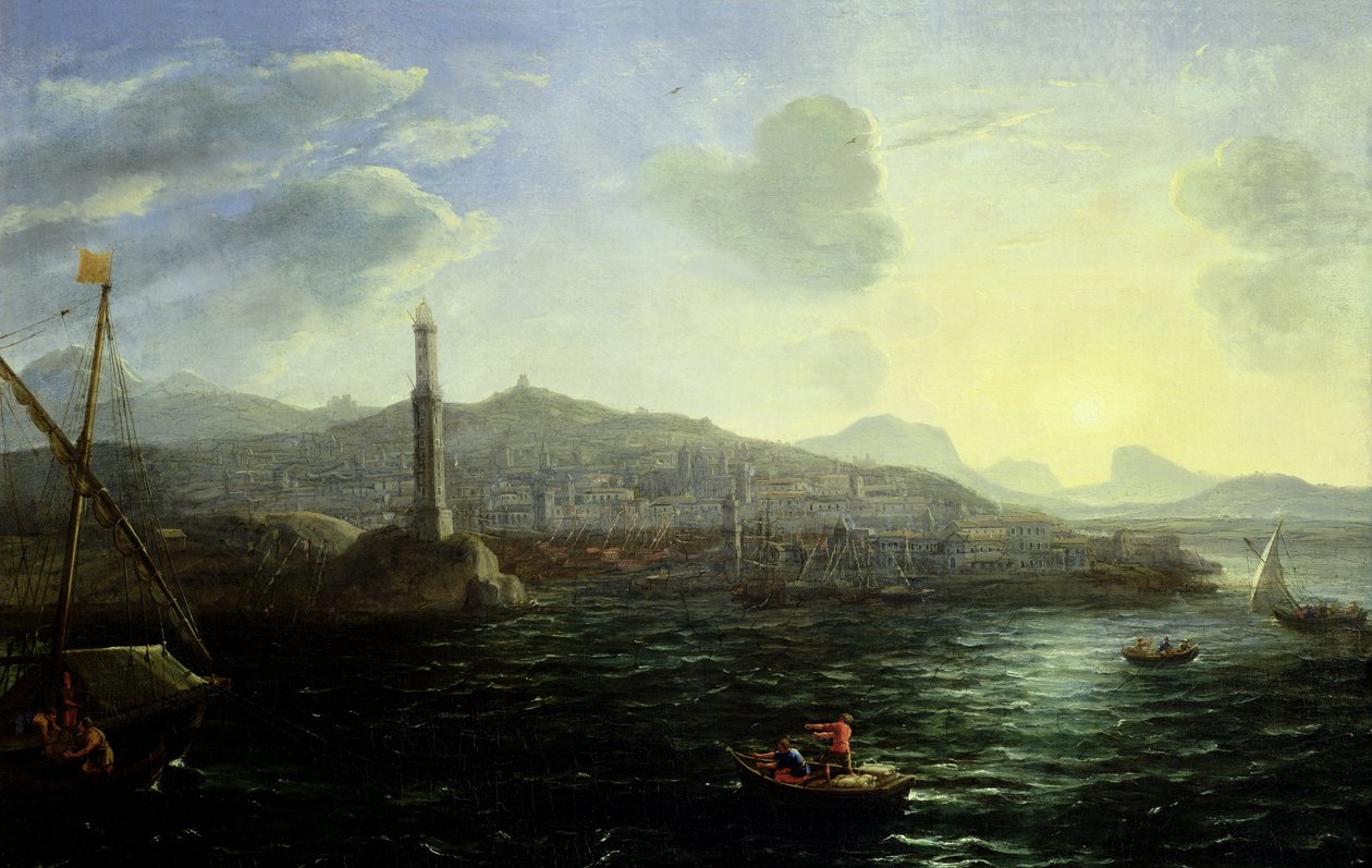 Havnen i Genova, havudsigt af Claude Lorrain