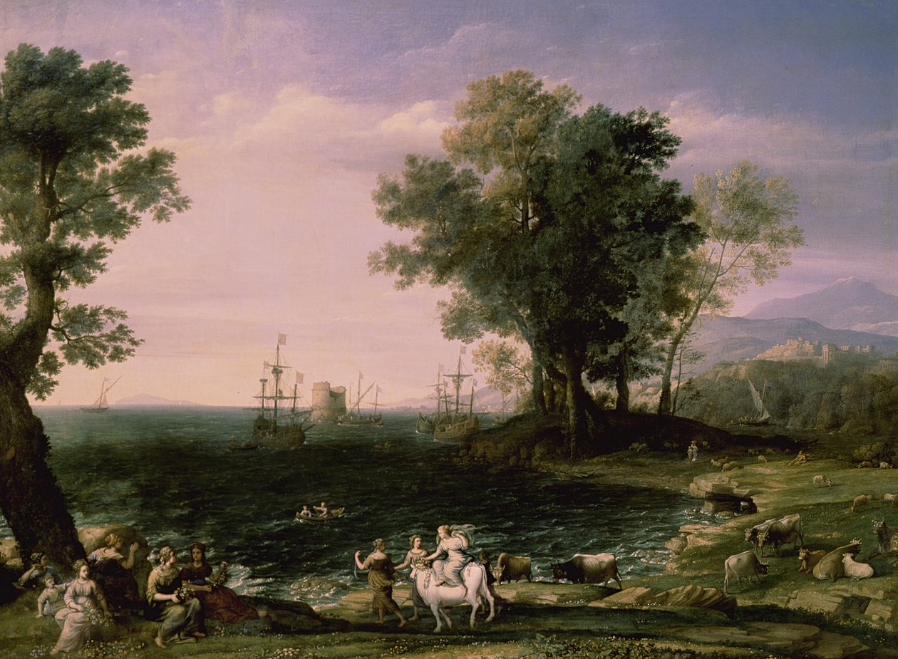 Voldtægten af Europa, 1655 af Claude Lorrain