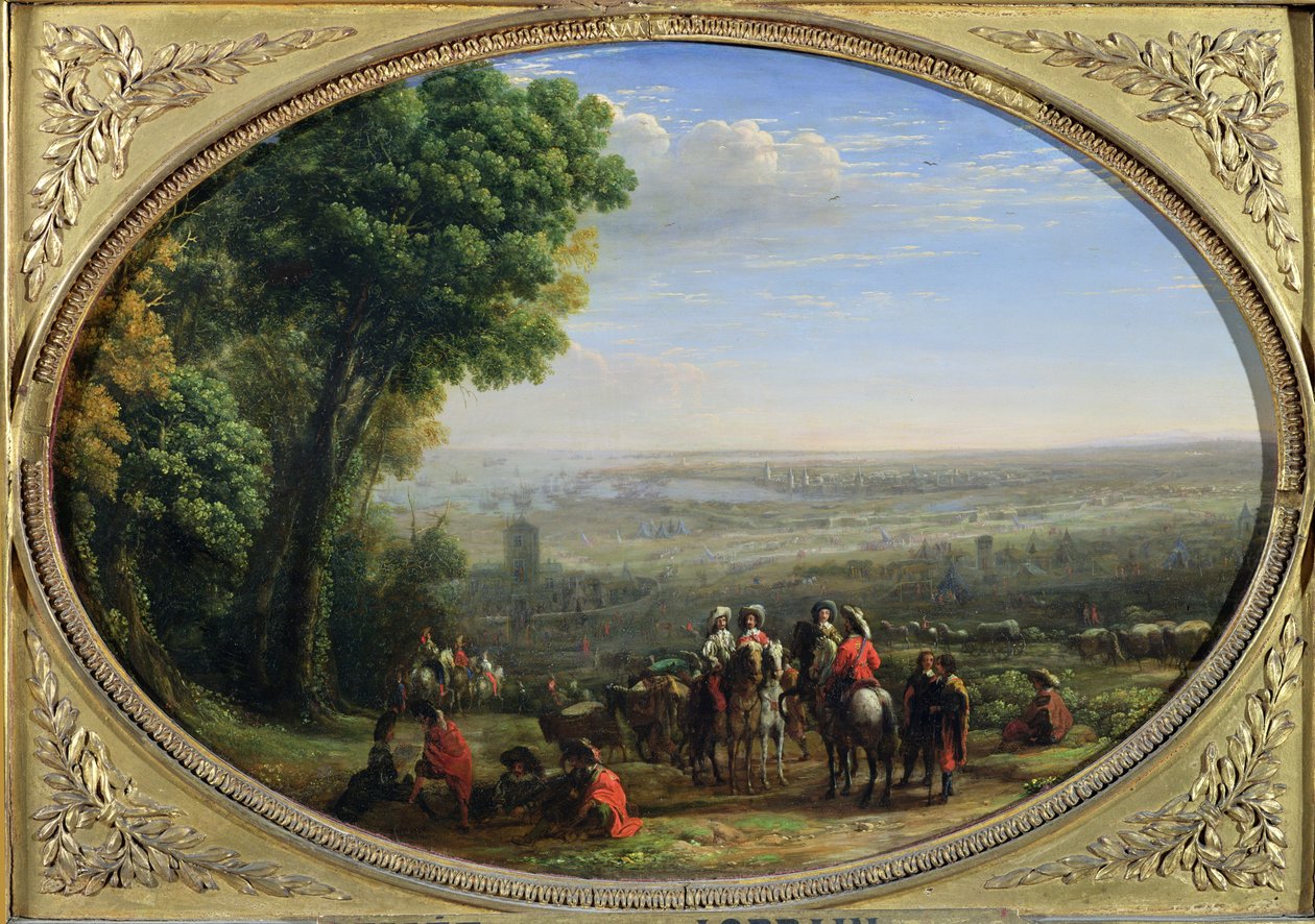 Louis XIII (1601-43) belejrede La Rochelle i oktober 1628, ca.1631 af Claude Lorrain