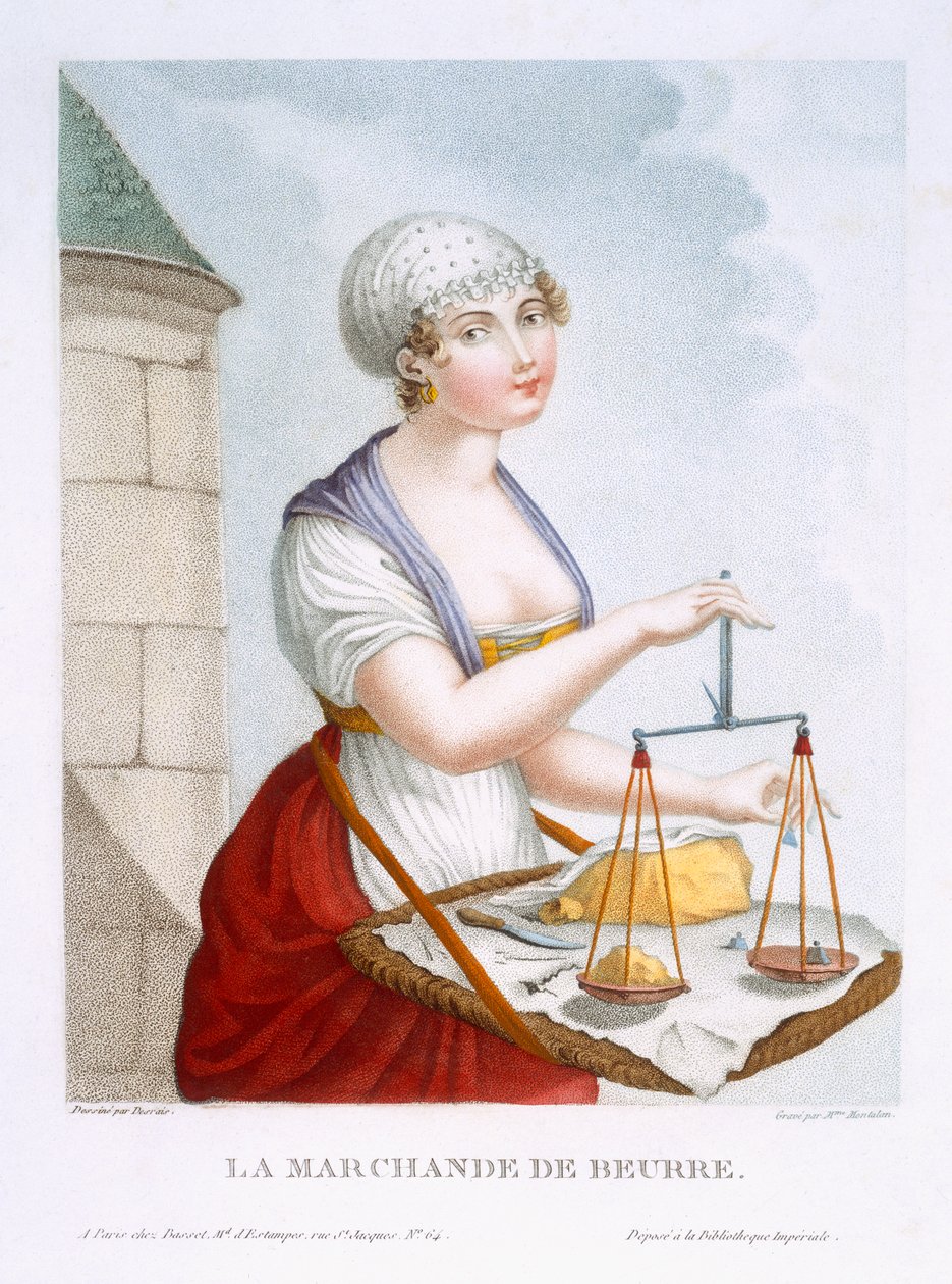 Smørhandleren, ca. 1816 af Claude Louis Desrais