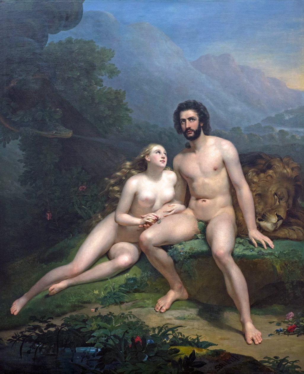 Mand og Eva af Claude Marie Dubufe