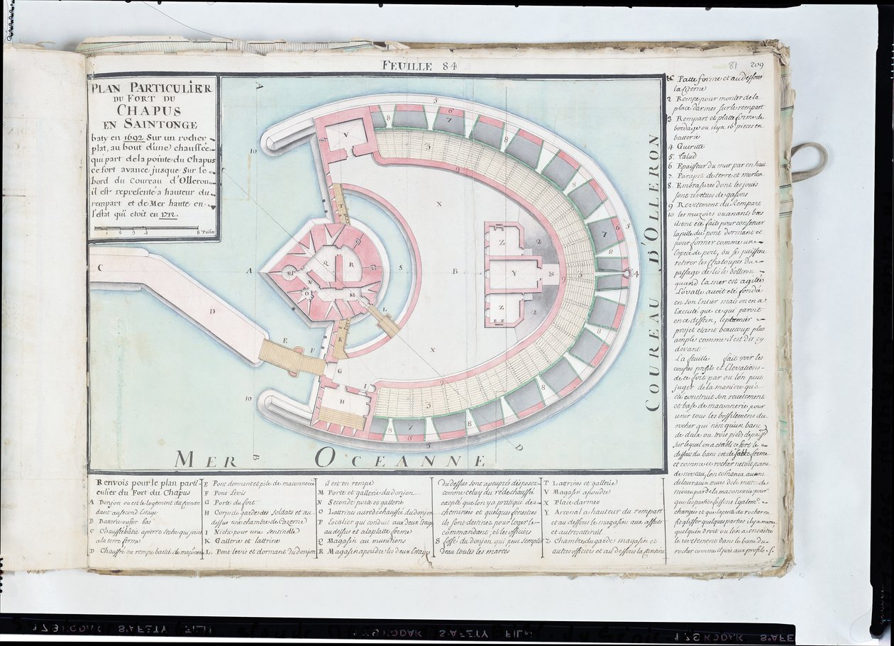 Atlas 131 F fol.84 Plan over Chapus Fort, fra 