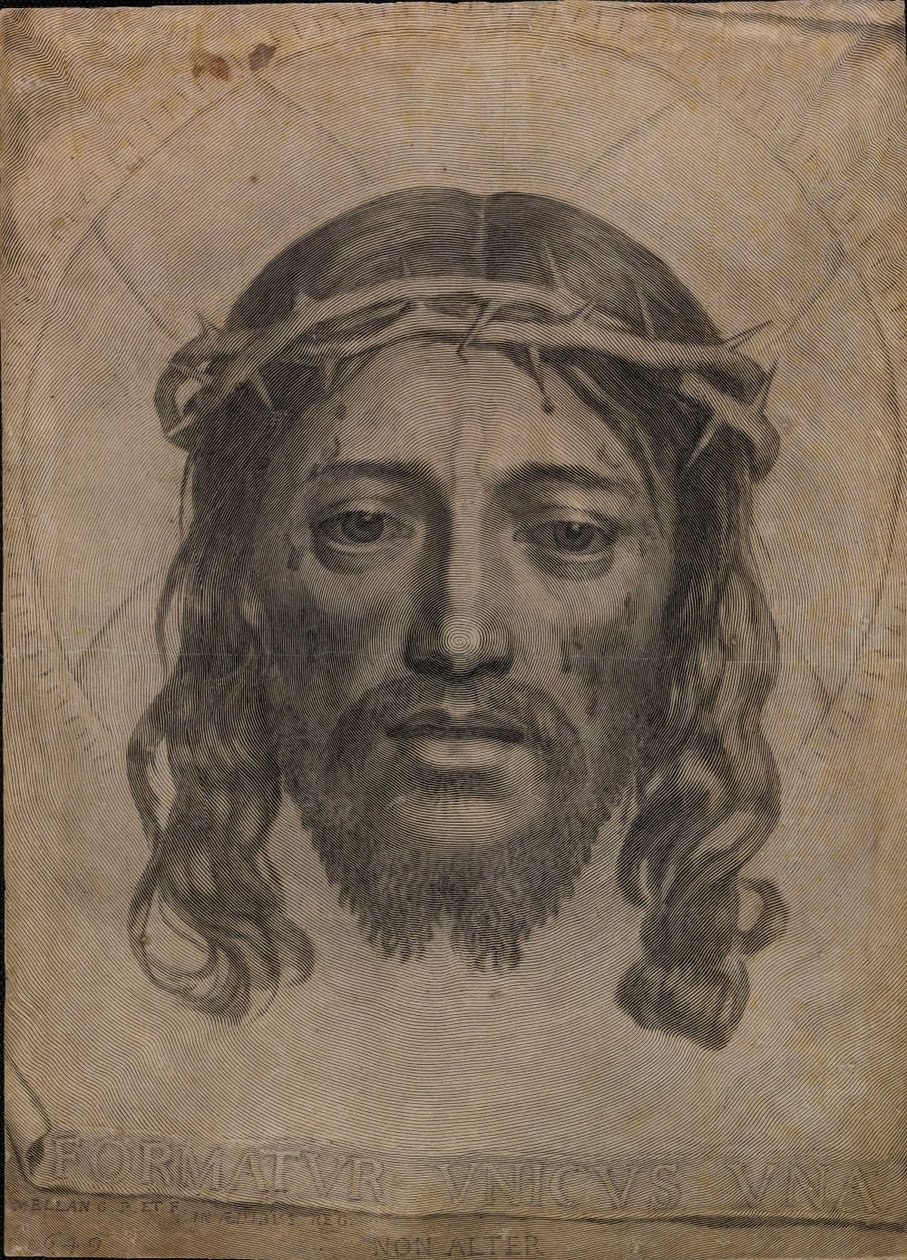 Den hellige Veronica af Jesus Kristus af Claude Mellan