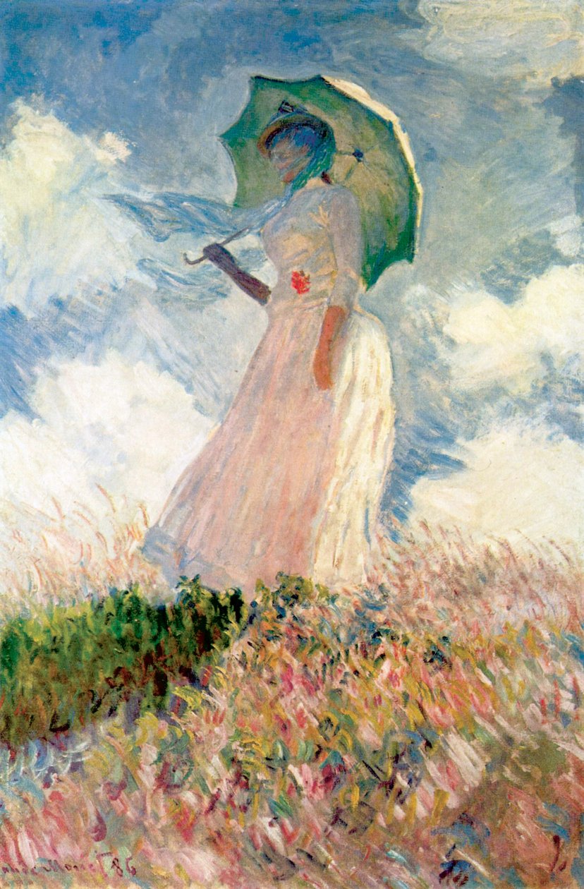 Kvinde med paraply af Claude Monet