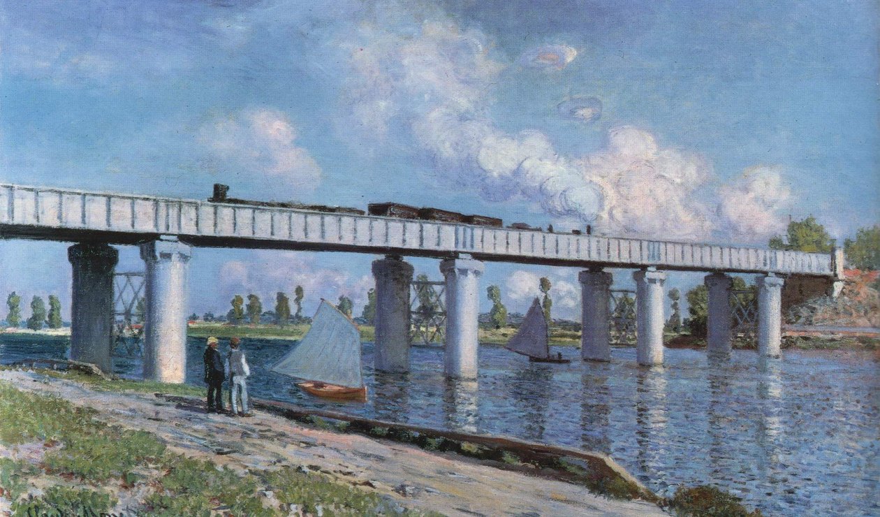 Jernbanebroen ved Argenteuil af Claude Monet