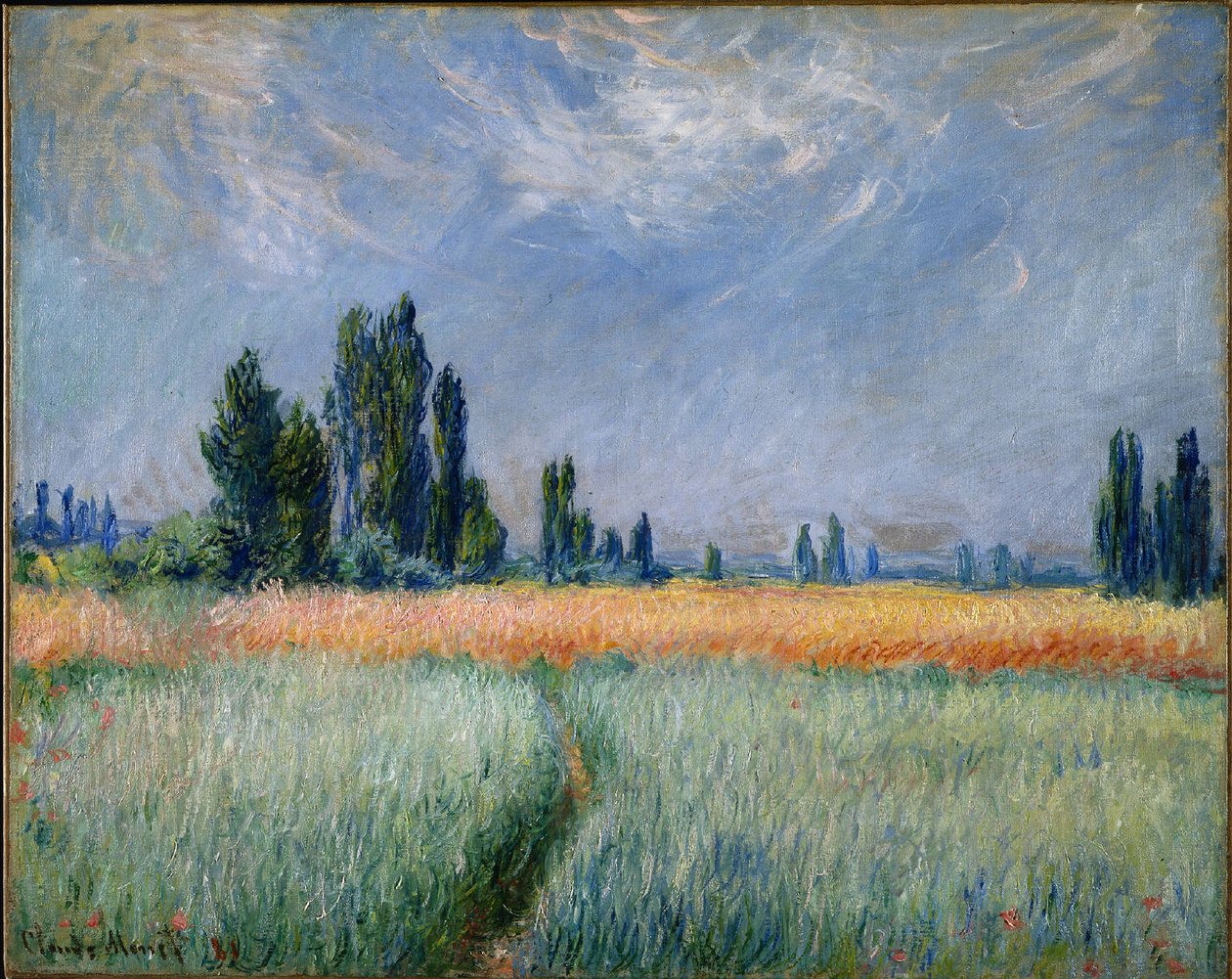 WheatfieldnFrancais: Champ de blen af Claude Monet