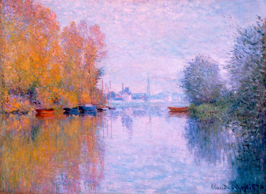 Efterår på Seinen, Argenteuil af Claude Monet