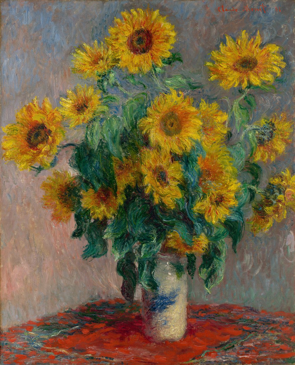 Buket solsikker, 1881 af Claude Monet