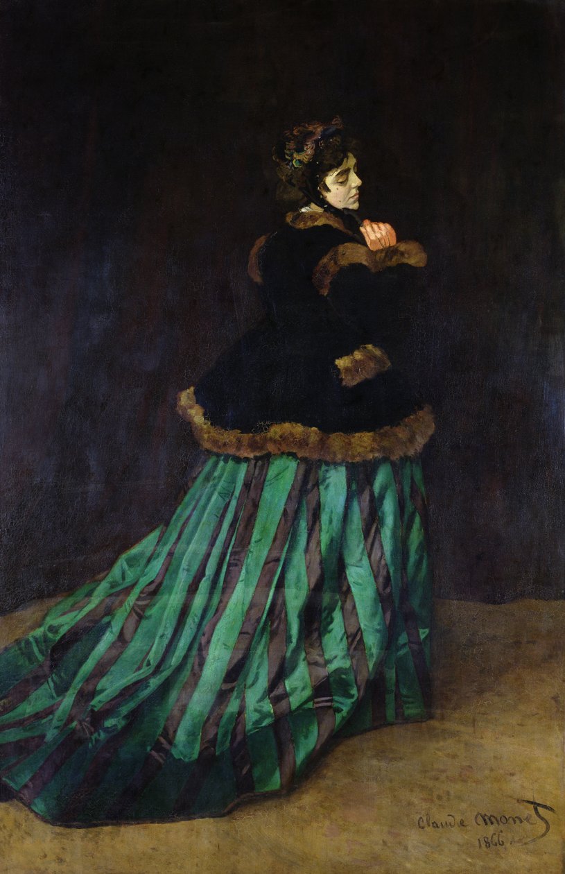 Camille, eller kvinden i den grønne kjole, 1866 af Claude Monet