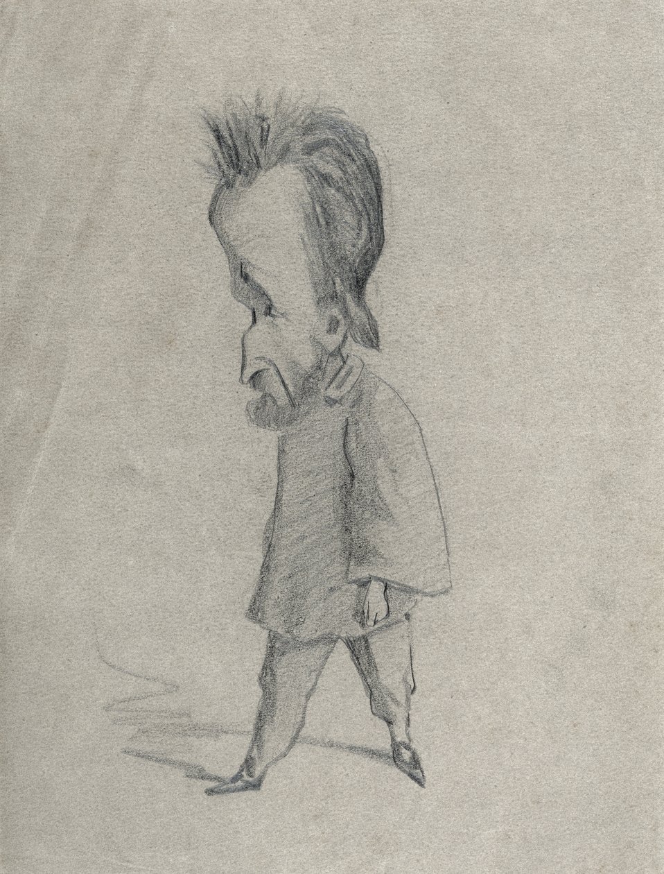 Karikatur af journalisten Theodore Pelloquet, 1858 (kul på papir) af Claude Monet