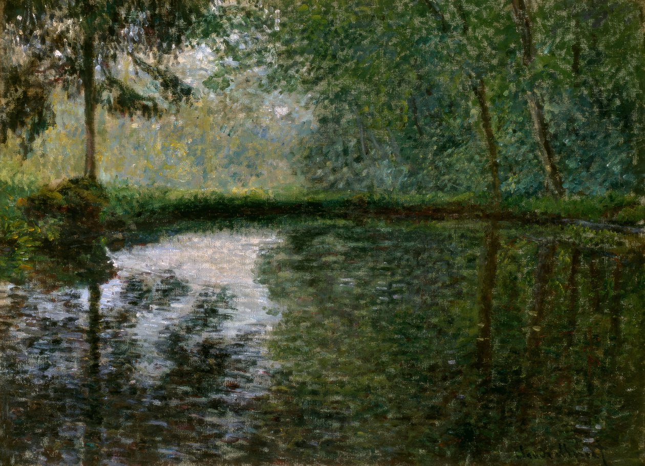 Hjørne af dammen ved Montgeron af Claude Monet