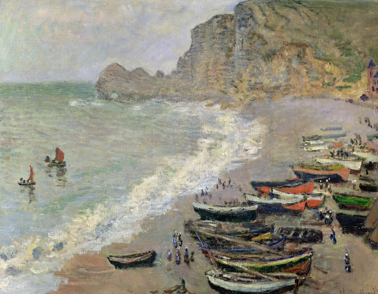 Etretat, strand og Porte d